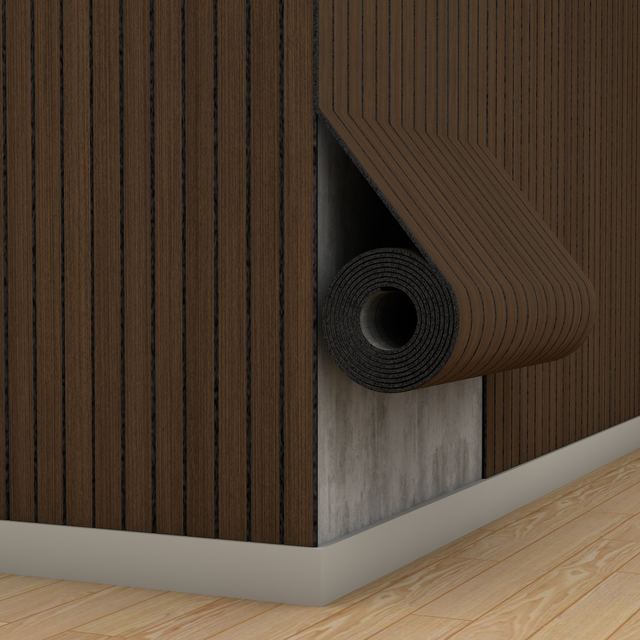 Soft Wood Slat Wall Panels With IXPE Foam Layer For Welfare Home Decor