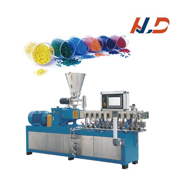 Plastic PVC PET PA Color Masterbatch Machine Twin Screw Pellet Extruder