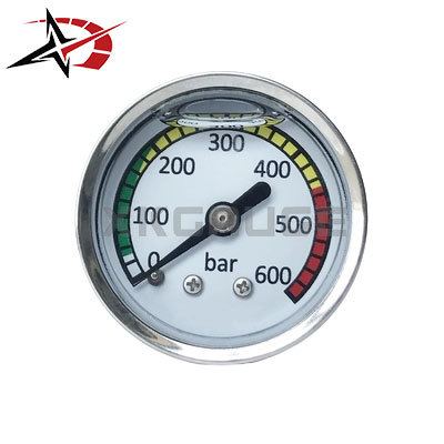 600 Bar 1.5 Inch Liquid Filled Pressure Gauge Stainless Steel Axial Mount NPT Industrial Manometer