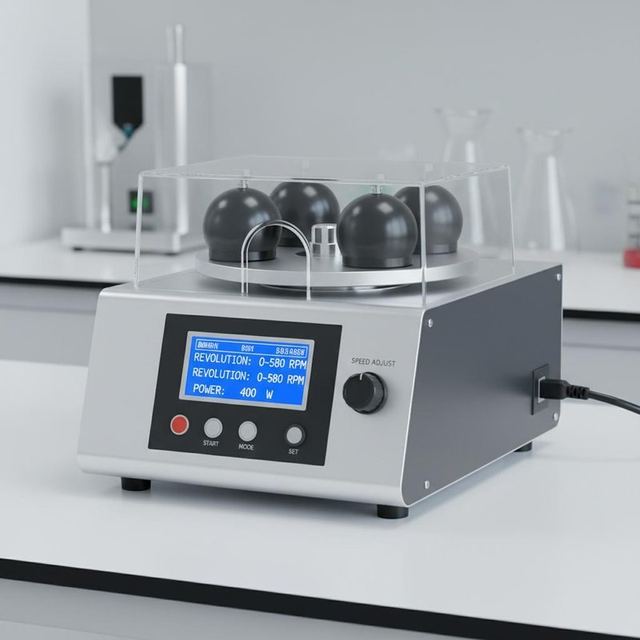 LCD Display Planetary Ball Mill with 0-580 RPM & 400W Motor