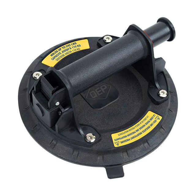QEP 8 in. Vacuum Pump Suction Cup for Large Format Tile, with 242 lb. Lifting Capacity 75021