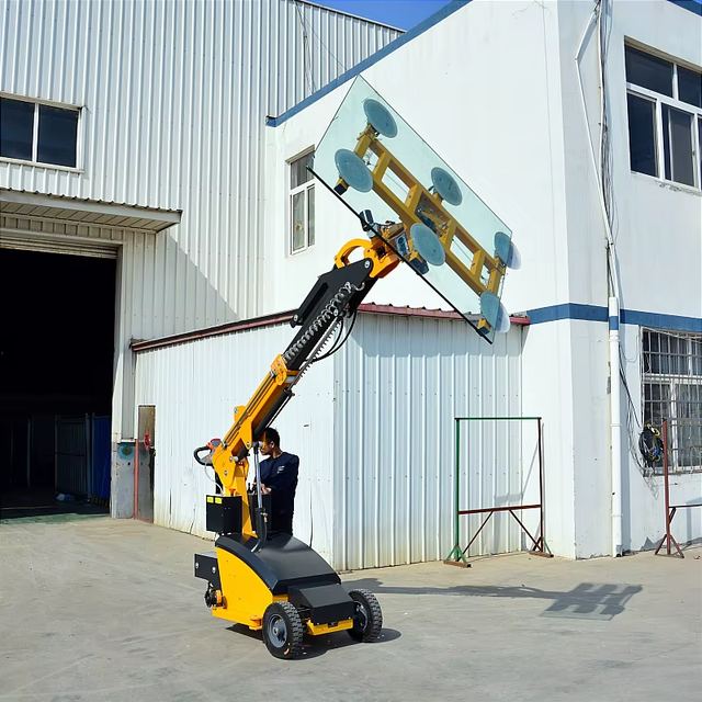 Automatic Mobile 600KG Glass Robot Handing Installation Vacuum Sucker Lifter for Car Windshield