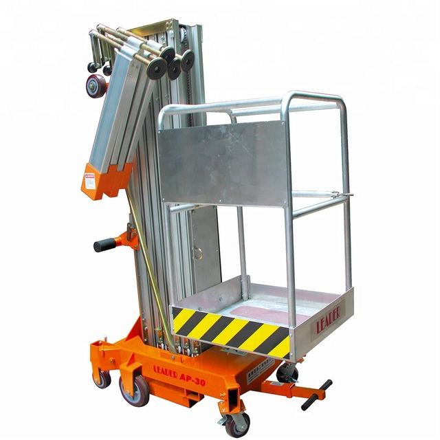 Durable Aluminium Material Lifts Vertical Single Man Personnel Lift Platform