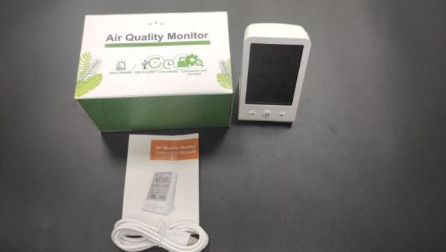 DM77B LCD Display 400-5000 ppm CO2 Meter Temperature Humidity Detector Air Quality Monitor