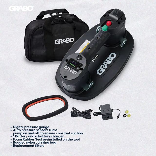 GRABO Portable Electric Vacuum Gripster for Vanity Tops and Stone Counters