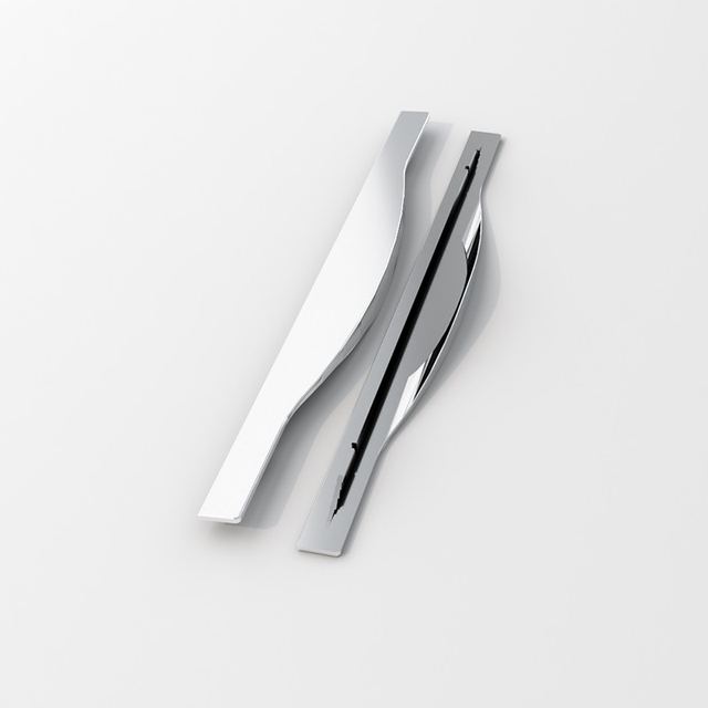 Bedroom Furniture Hardware Handle Chrome Cabinet Drawer Flush Pull Aluminum Handle
