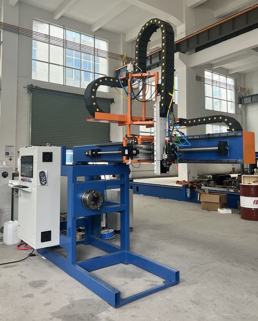 350mm 2000mm Light Pole Door Cutting Machine 360 Degree
