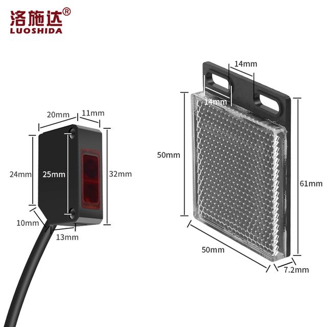 100% new factory price NPN PNP 300mm diffuse square pnp no 10-30vdc photoelectric proximity sensor