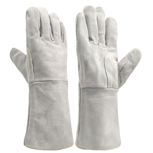 Long Cow Split Leather Cuff Heavy Duty Welding Gloves