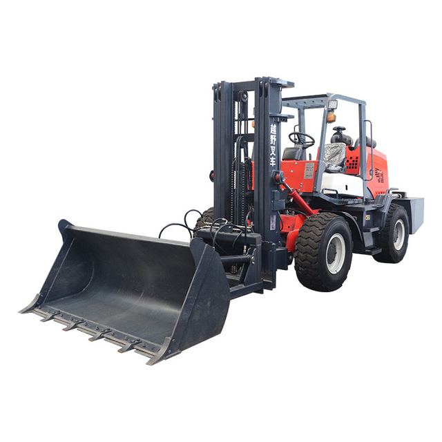 3.5T Rough Terrain Forklift (Runt) ,3~6 lifting height, Open shed cab