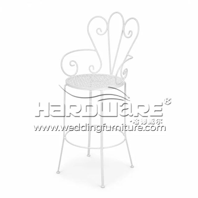 Counter Height Bar Stools White Iron Frame for Garden Bar