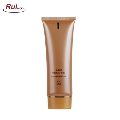 empty 30mm,35mm,40mm Gold plastic PE cosmetic squeeze printing tube with flip top cover