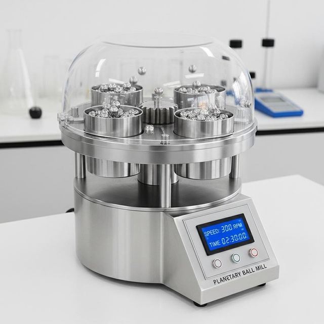 Stainless Steel Planetary Ball Mill Machine with 10mm Grinding Balls for 1μm Final Fineness