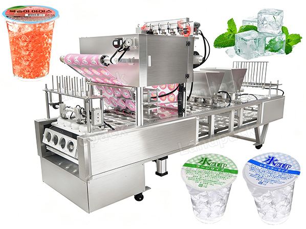 Linear Type PET Ice Cube Cup Liquid Fruit Jelly Filling Machine Cup Filling Machine