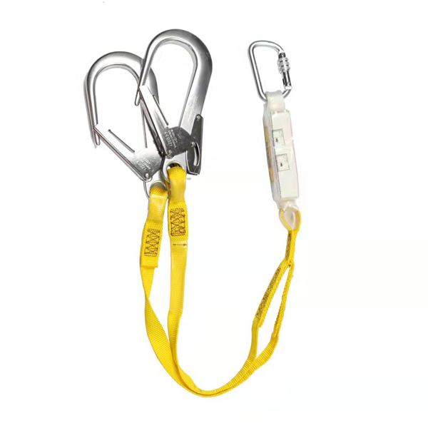Energy absorber webbing lanyard