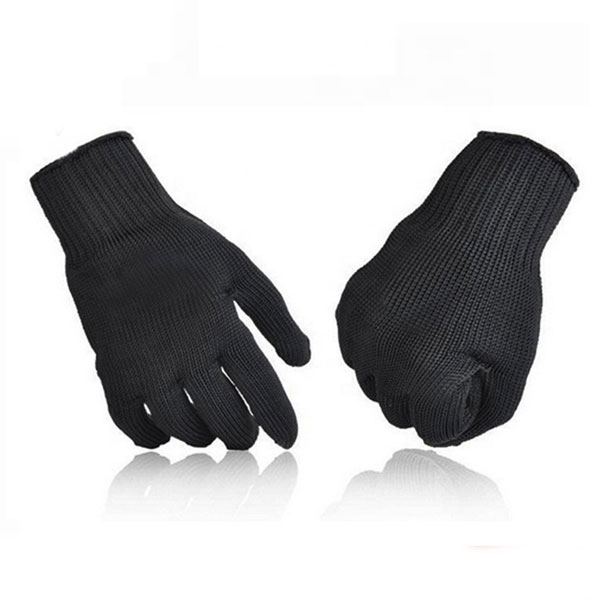 Black Stainless Steel Wire Anti Cut Safety Working Protective Gloves