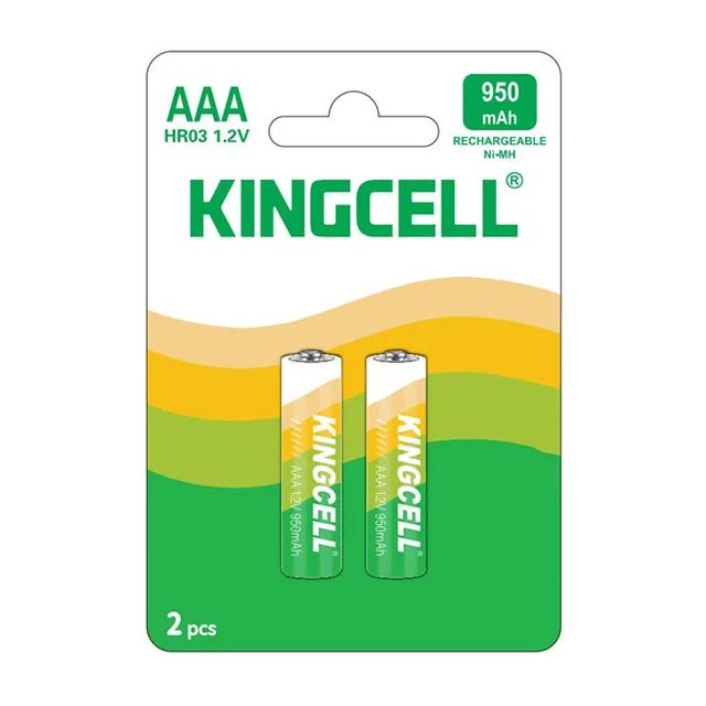 Ni-MH Nickel-Metal Hydride Rechargeable Batteries HR03 AAA 1.2V 2PCS/Card