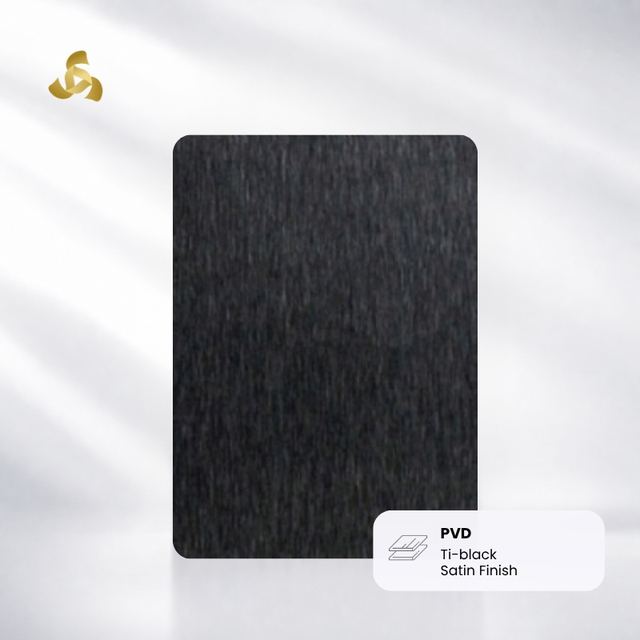 Bobina y Placa de Acero Inoxidable Negro Satinado