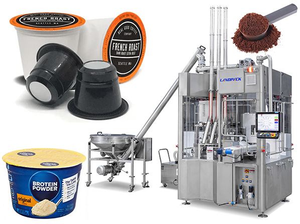 Powder Filler Coffee Capsules Sealer Automatic K Cup Filling Machine