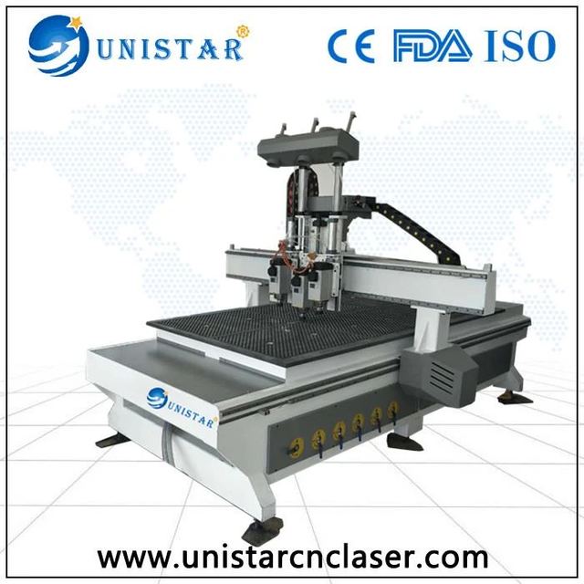 Three Axis CNC Router With Three Process