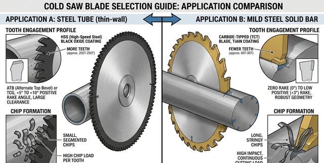 Cold Saw Blade for Tube vs Solid Bar