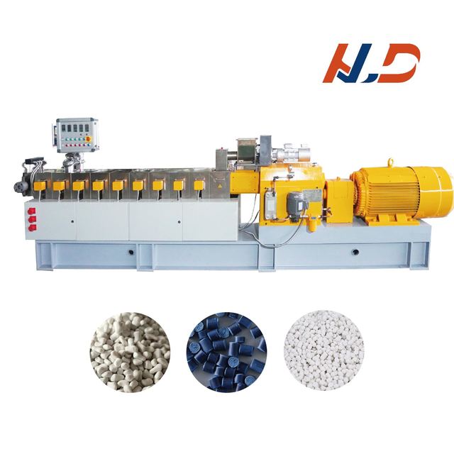 500kg/H PE PP Filler MasterBatch Machine Twin Screw Pellet Extruder Machine
