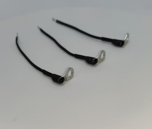Surface Mount PT1000 Temperature Sensor 120mm Length Black
