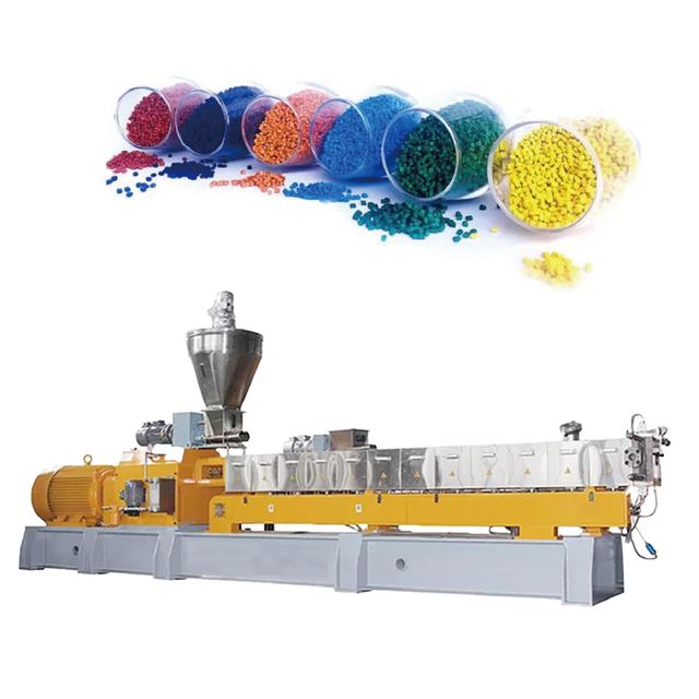 PP PE+ CaCO3/TiO2/Talc Twin Screw Extruder Filler Masterbatch Machine