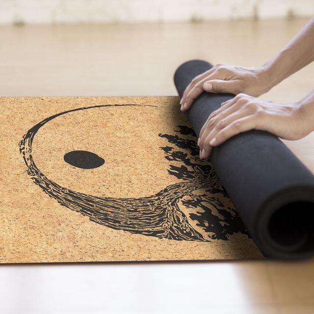 Cork Natural Rubber Yoga Mat