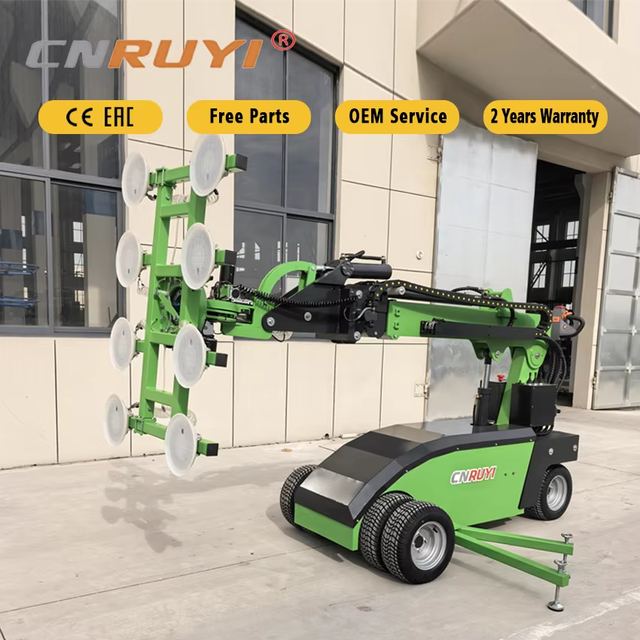 New CNRUYI 600/800 kg Front Axle Driven Vacuum Lift Robot with Fixed Remote Control for Bad Road Use CE