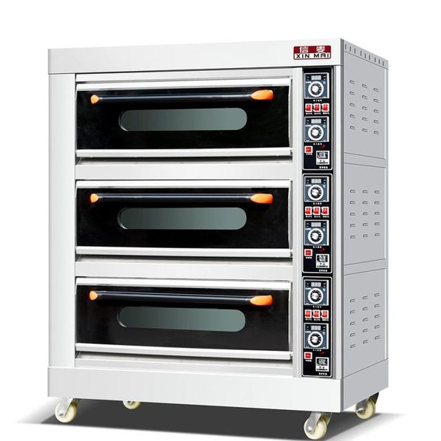 Luxury High Productivity Electric Oven 3 Deck 6 Trays