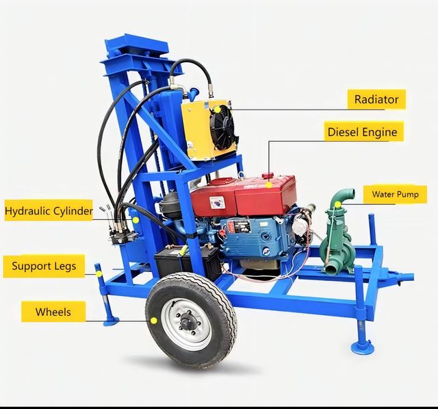 Portable Water Well Drilling Rig MWS100