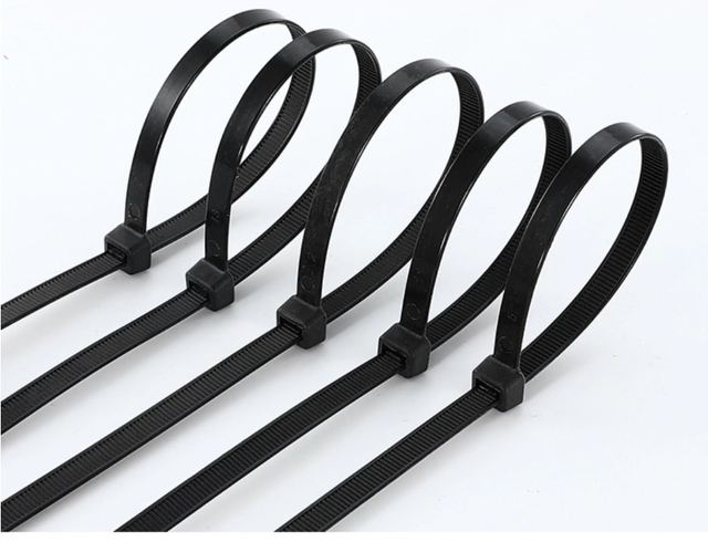 250mm Black Self Locking Plastic Cable Tie Pa66 Disposable Cable Wire Ties