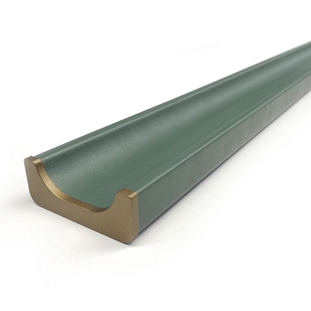 Dark Leather Aluminum Cabinet Handle For Apartment Customized Sizes