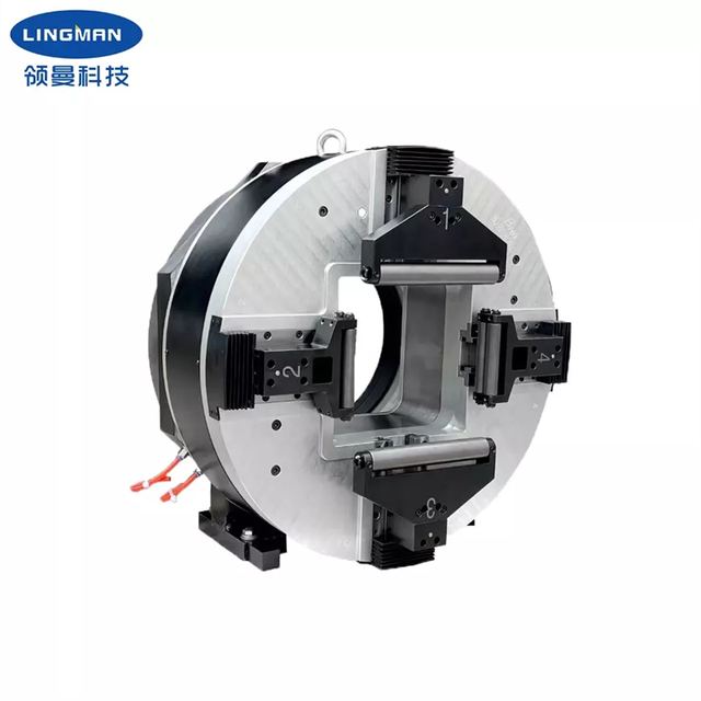 High Speed 220/230/245mm Pneumatic Rotary Laser Chuck for Precision Fiber Laser Cutting
