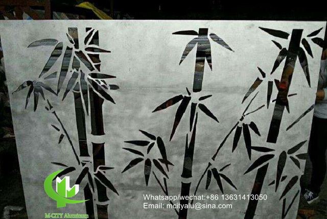 3mm Bamboo Pattern Aluminum Solid Panel with PVDF Paint for Facade Cladding
