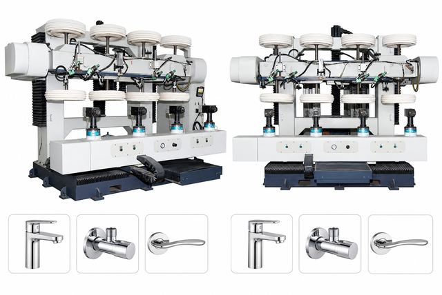 High Speed 4-Axis Metal Surface Buffing Equipment for Mass Production Polishing
