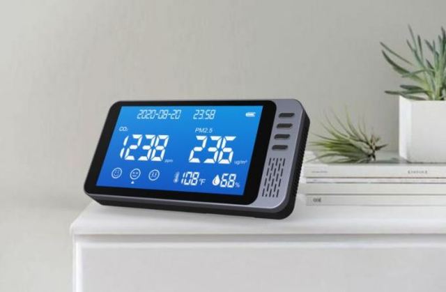 DM129 Wall Mount LED Display PM2.5 Temperature Humidity Infrared ( NDIR) 400-5000ppm CO2 Detector