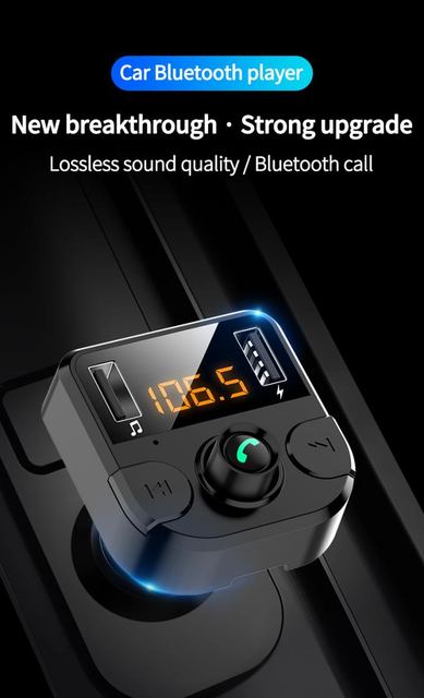 BT36B MP3 Music Player FM Transmitter Phone Hands-Free dual uSB Expansion Fast Charging Car Charger