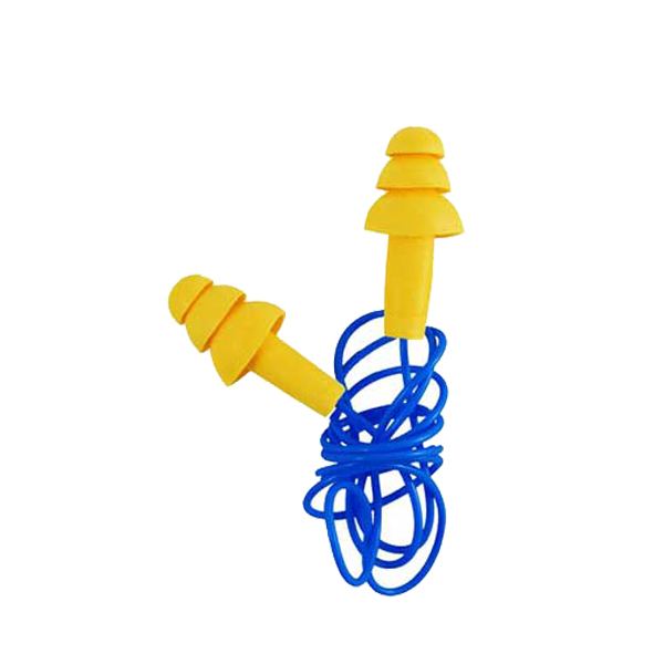 Reusable Elastomeric Polymer Corded Christmas Tree Earplugs