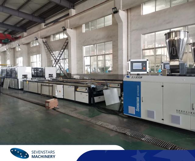 PVC wood plastic WPC door panel extrusion machine line