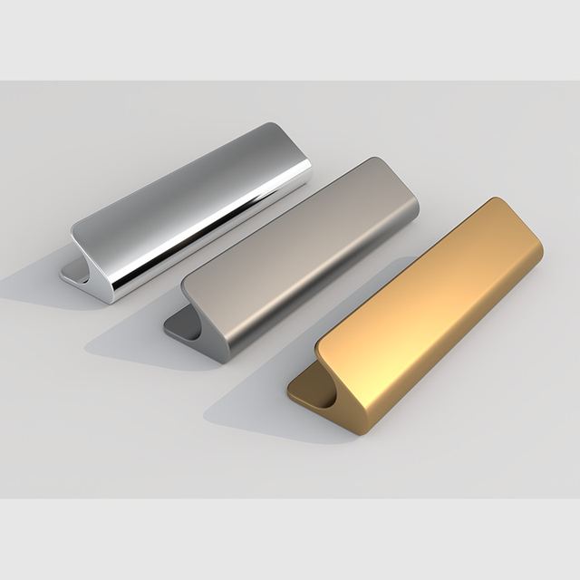 Anodized Finish V Shaped Aluminum Handle For Home Office Decorate