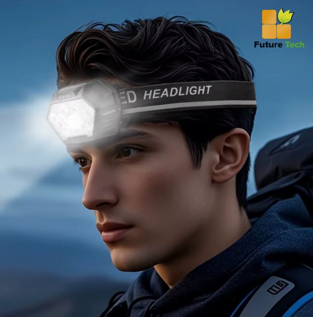 800 Lumen 1500mAh Rechargeable LED Headlamp for Outdoor Activities