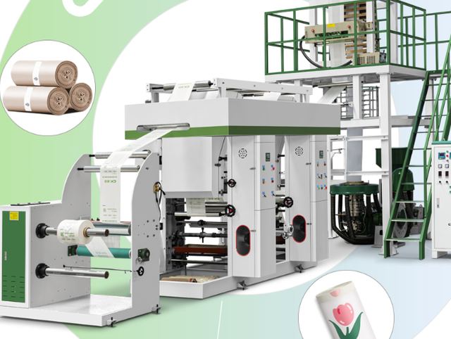 PLC Touch Screen Film Extruder Machine for Plastic Film Production