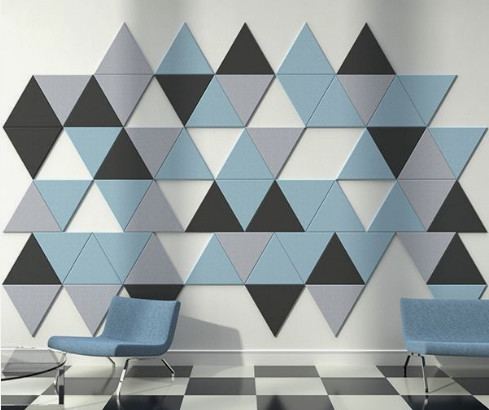 Eco Friendly Felt Polyester Fiber Acoustic Panel 9mm 12mm