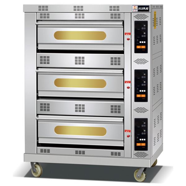 Commercial Oven 3 Deck 6 Trays Gas Oven with Microcomputer Baking Equipment
