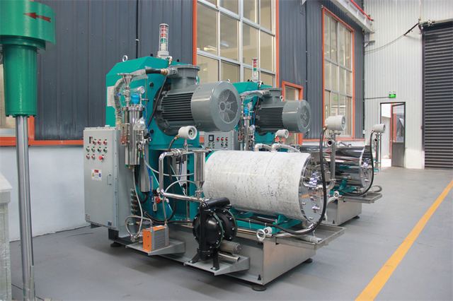 100L High Value Bead Mill Machine Horizontal Sand Mil Rod Pin And Disc Pin