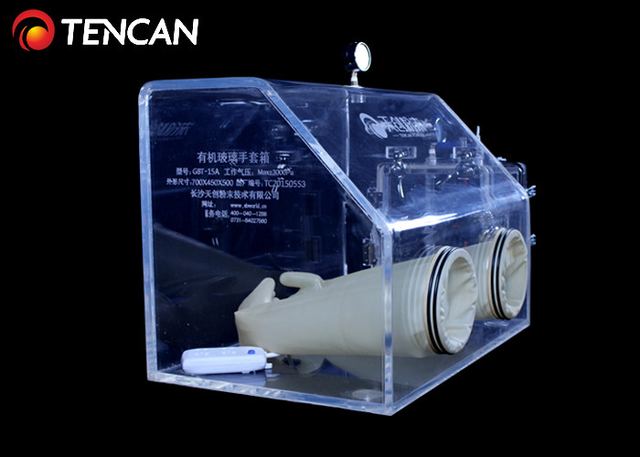 Water And Oxygen Removal Lab Transparent Glove Box PMMA 30mm Thickness