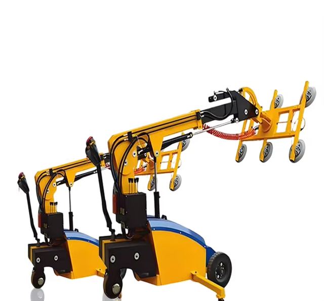 SUNTOP New Full Electric All-Terrain Glass Vacuum Suction Lifter 800kg 5m Lift Big Wheel Robot with 360