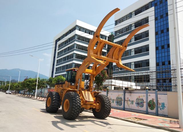 10ton load capacity log loader 12ton wheel loader with clamp